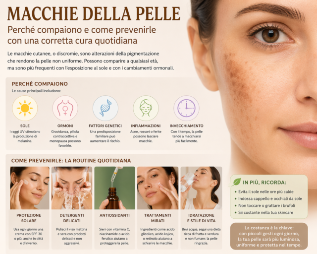 Macchie della pelle: perché compaiono e come prevenirle con una corretta cura quotidiana